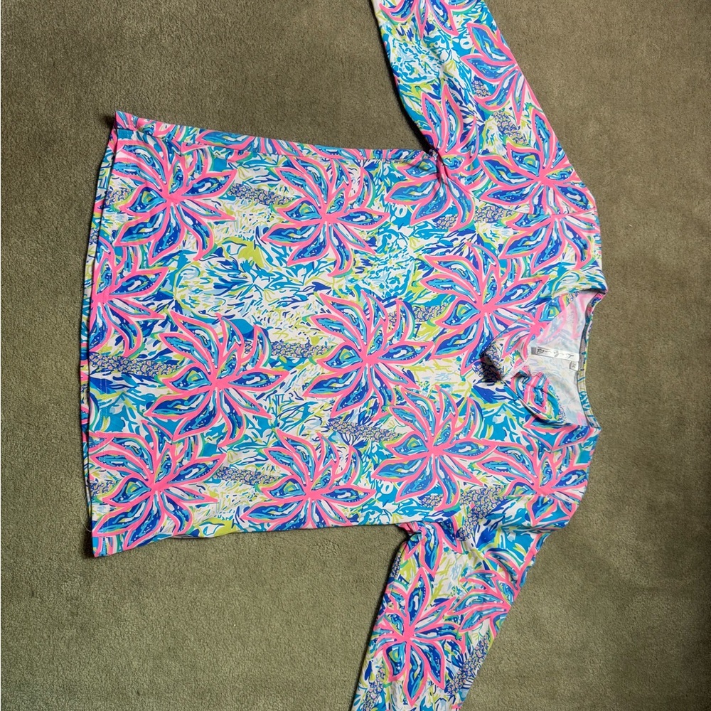 Lulu-B Colorful Floral Long Sleeve Blouse